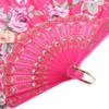 Tiuimk Japanese Folding Fan with Oriental Flowers, Rose Red view 4
