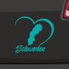 Sweden Heart Sticker – 6 Sizes, 21 Colors – Moose, Baltic Sea, Stockholm, Scandinavia view 1