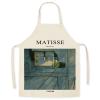 keepmore Matisse Minimalist Art Pattern Kitchen Apron, Waterproof Cotton & Linen Cooking Apron view 1