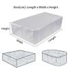 Loveseat Furniture Cover 420D Oxford Waterproof UV-Resistant Winterproof Rectangular 360 x 190 x 71 cm Silver Gray view 3