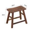 XJHOME Solid Wood Stool, Footstool, Side Table, Step Stool, Wooden Stool (Size: 29 x 13 x 28 cm) view 2