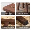 XJHOME Solid Wood Stool, Footstool, Side Table, Step Stool, Wooden Stool (Size: 29 x 13 x 28 cm) view 3