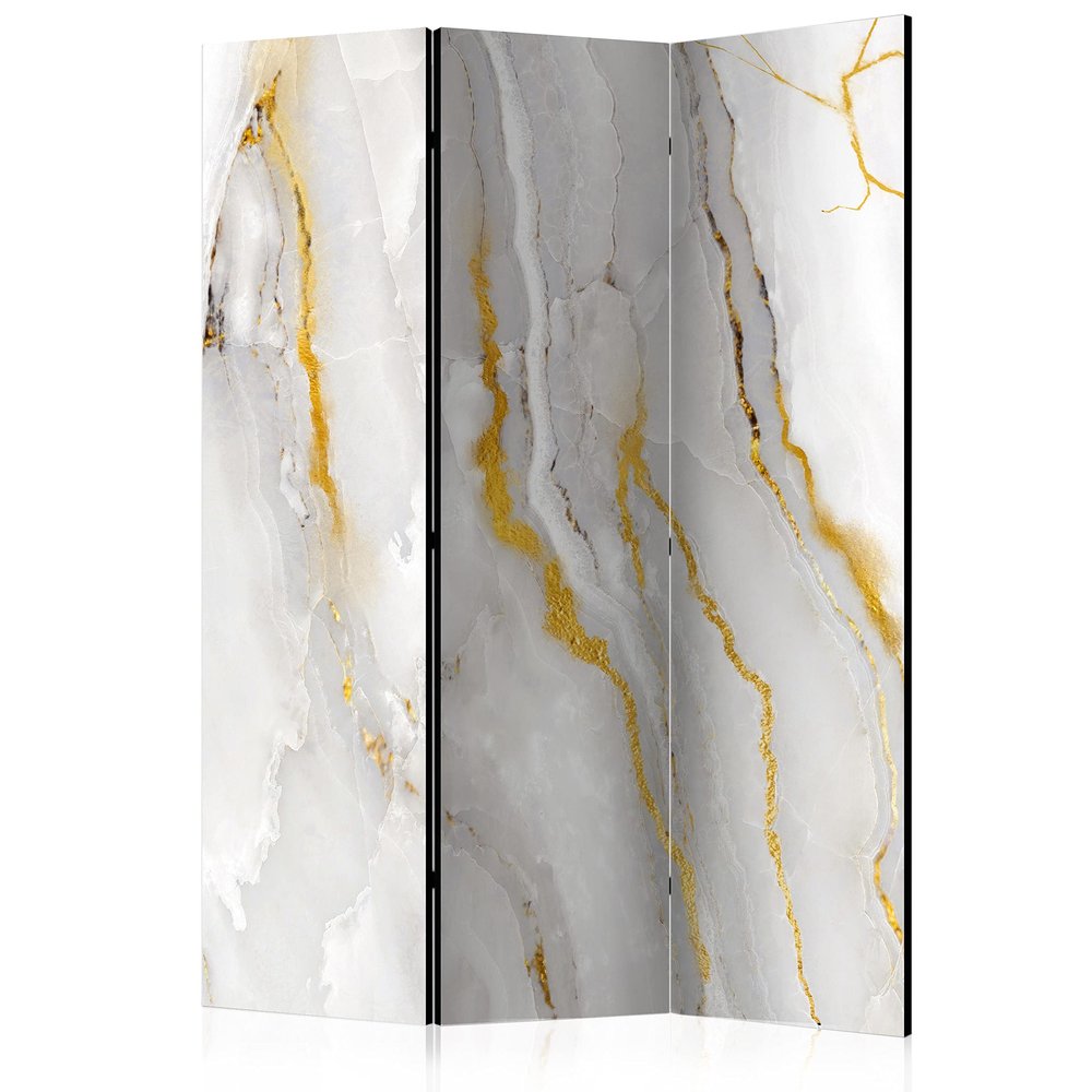 murando - Stone Wall Room Divider, 135 x 172 cm, 3-Panel, Living Room