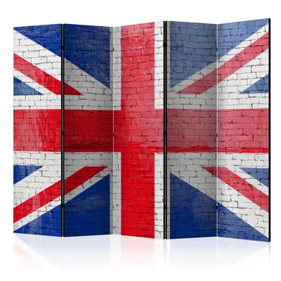 murando England Flag Room Divider, 225 x 172 cm, 5-Panel, Modern
