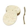 KUGRRFRC 10-Piece DIY Easter Wooden Rabbit Egg Ornaments with String view 2