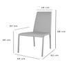t m c s Tommychairs Set of 4 Sophie Lux Chairs for Kitchen, Bar, and Dining Room, Steel Frame, Padded Black Faux Leather view 3