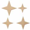4-Point MDF Star for Crafts and Decor, 3–50 cm view 2