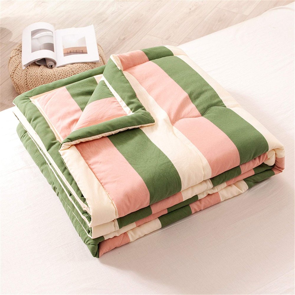 DZYP Summer Comforter, Microfiber, Thin Lightweight Quilted Blanket, Soft Breathable Hypoallergenic, Washable (A-6, 200 x 230 cm)