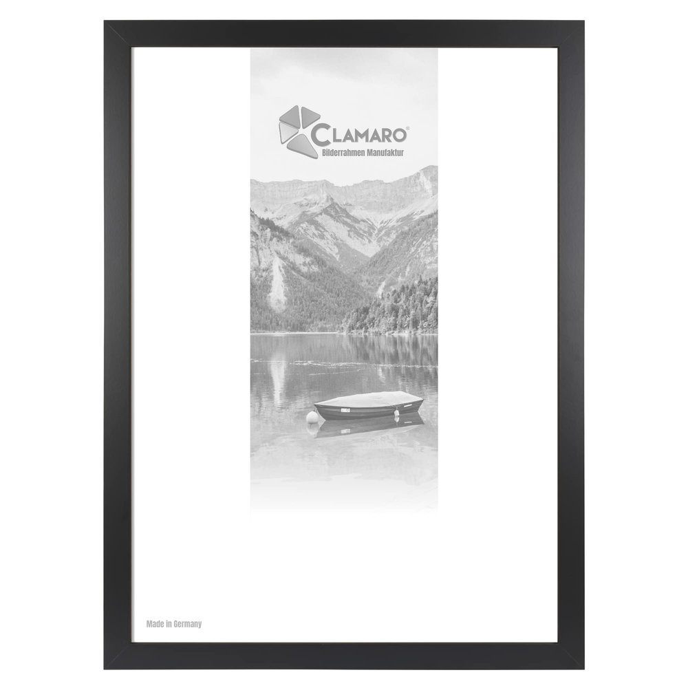 CLAMARO COLLAGE Picture Frame, Matte Black, MDF, 84 x 16 cm, with Acrylic Glass