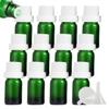 ZEOABSY 12-Pack Empty 5 mL Amber Glass Dropper Bottles with Tamper-Evident Closure, Green Bottles with White Screw Caps for Essential Oils, Essences and Aromatherapy view 1