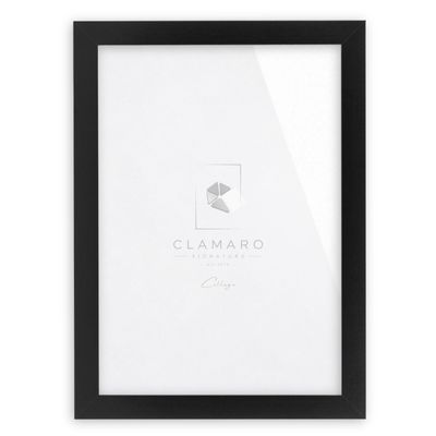 CLAMARO Collage Picture Frame, Matte Black, MDF, 34 x 119 cm, with Acrylic Glass