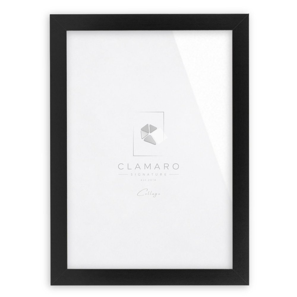 CLAMARO Collage Picture Frame, Matte Black, MDF, 34 x 119 cm, with Acrylic Glass