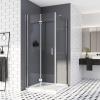 75 x 75 cm Shower Enclosure with Side Panel, 180° Folding Door, 6 mm Tempered Safety Glass view 2