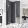 75 x 75 cm Shower Enclosure with Side Panel, 180° Folding Door, 6 mm Tempered Safety Glass view 3