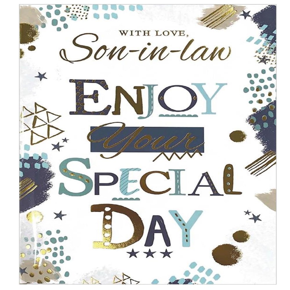 Simon Elvin Birthday Card for Son-in-Law, Male Scene, 23 cm x 15.5 cm E