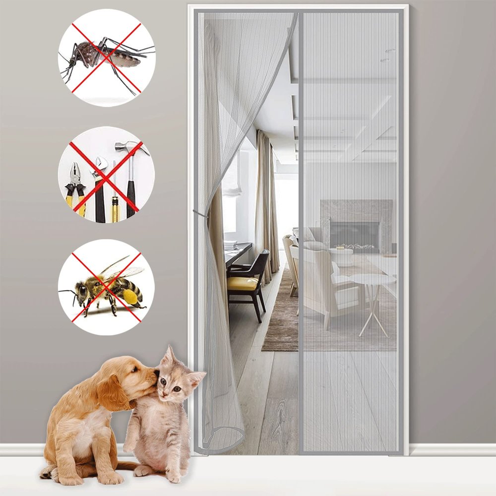 Magnetic Screen Door, 125 x 205 cm, Gray