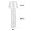 M5x18mm Bicycle Stem Bolts with Washers, 6-Piece Aluminum Set view 3