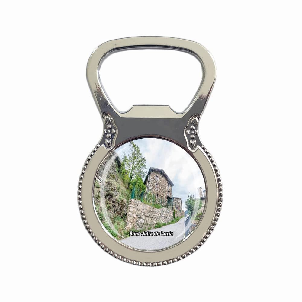 Refrigerator Magnet Bottle Opener, Sant Julià de Lòria, Andorra Souvenir, Santa Claus
