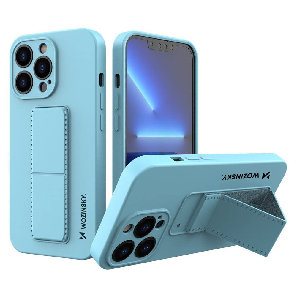 cofi1453 Kickstand Bumper Case with Magnetic Mount for iPhone 13 Pro Max, Sky Blue