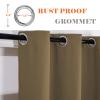 KTCLE Weatherproof Outdoor Curtain with Grommets, Brown B, 267 x 274 cm view 2