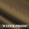 KTCLE Weatherproof Outdoor Curtain with Grommets, Brown B, 267 x 274 cm view 3