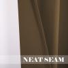 KTCLE Weatherproof Outdoor Curtain with Grommets, Brown B, 267 x 274 cm view 4