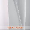 KTCLE Waterproof Outdoor Curtain with Grommets, White, 254 x 175 cm view 4
