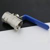 JIYAMI'EN EL 1/2-Inch Female Thread 2-Way 304 Stainless Steel Ball Valve DN15, Long Handle for Water, Gas, Oil Control view 2