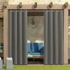 KTCLE Outdoor Curtain, Weatherproof Windbreak with Stainless-Steel Grommets, Waterproof Privacy and Sun Protection for Balcony, Patio, Veranda, Pergola and Garden Shed, Artichoke, 381 x 213 cm view 1