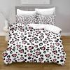 LSYW Pink Leopard Bedding Set, 155 x 220 cm, Zipper Duvet Cover with 2 Pillowcases view 1
