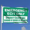 Abipuir Funny "Emergency Exit Only" Flag, Alarm Sounds When Door Opens, 60 x 90 cm view 2