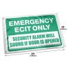 Abipuir Funny "Emergency Exit Only" Flag, Alarm Sounds When Door Opens, 60 x 90 cm view 3