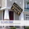 Abipuir Man Cave Flag, Welcome to Our Backyard Bar, Proudly Serving Whatever You Bring, College Flag (Green, 30 x 45 cm) view 3