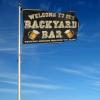 Abipuir Man Cave Flag, Welcome to Our Backyard Bar, Proudly Serving Whatever You Bring, College Flag (Green, 30 x 45 cm) view 4