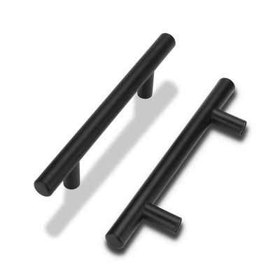 LONTAN 30-Pack Black Cabinet Handles, 102 mm Hole Spacing