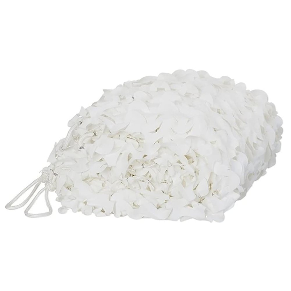 wangk White Camouflage Net Bulk Roll, Forest/Army Camo Mesh, 4 x 8 m (13 x 26 ft)
