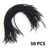 50 Black Elastic Hook Cords, 25 cm, with Metal Ends view 3