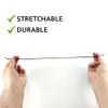 50 Black Elastic Hook Cords, 25 cm, with Metal Ends view 4