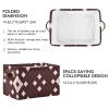 Checkred 2-Pack Square Canvas Storage Bins with Handles, White/Black view 2