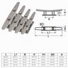 PRIOstahl 150 mm V4A Stainless Steel Flat 2-Hole Boat Cleat, 1 Piece view 2
