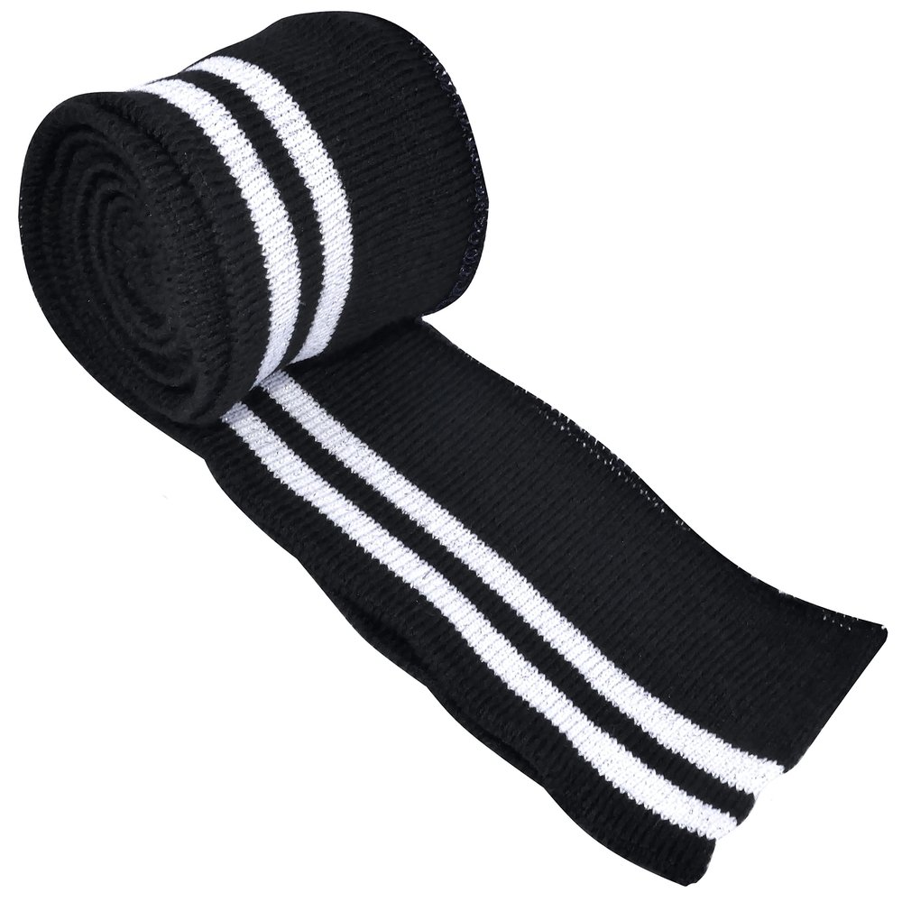 AERZETIX C56588 – Black Elastic Fabric Band, 130 x 6.5 cm