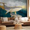 decomonkey Abstract Whale Photo Wallpaper, 400 x 280 cm, XXL Ocean Fish view 3