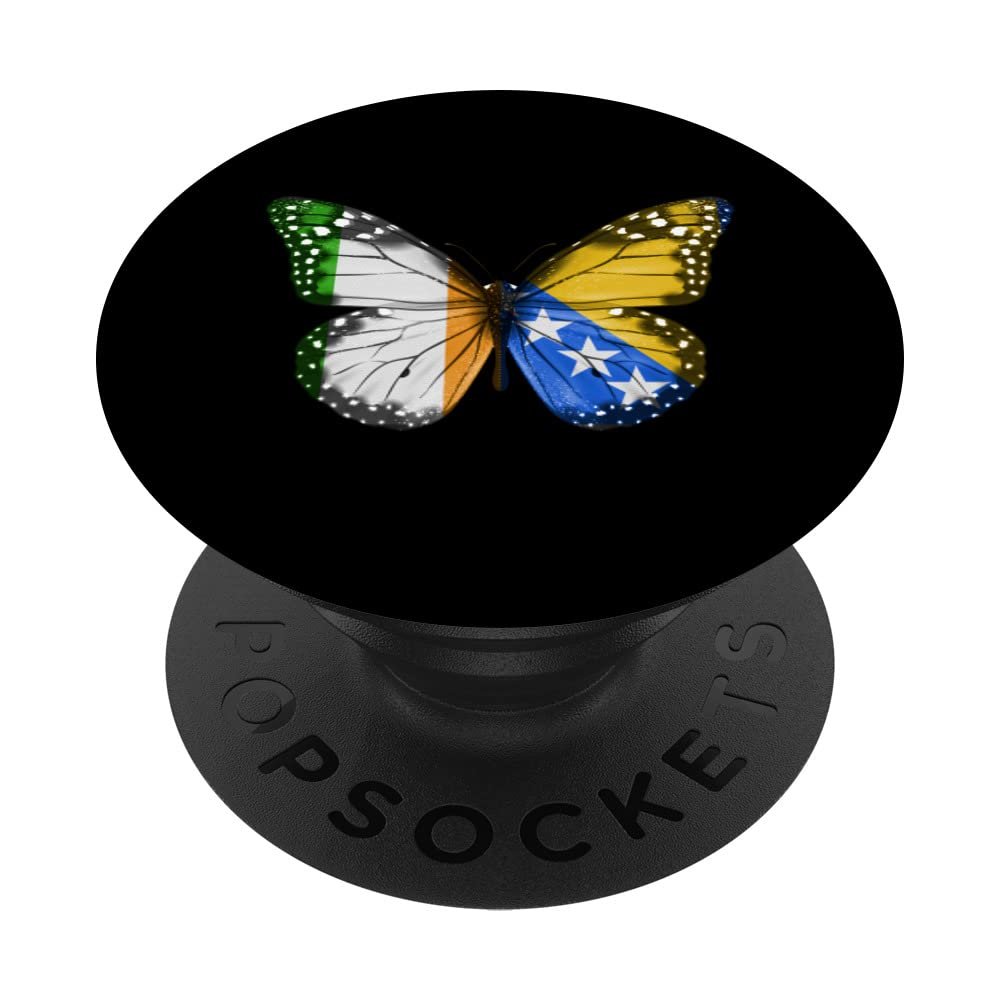 Irish Bosnian Flag Butterfly PopSockets with Interchangeable PopGrip