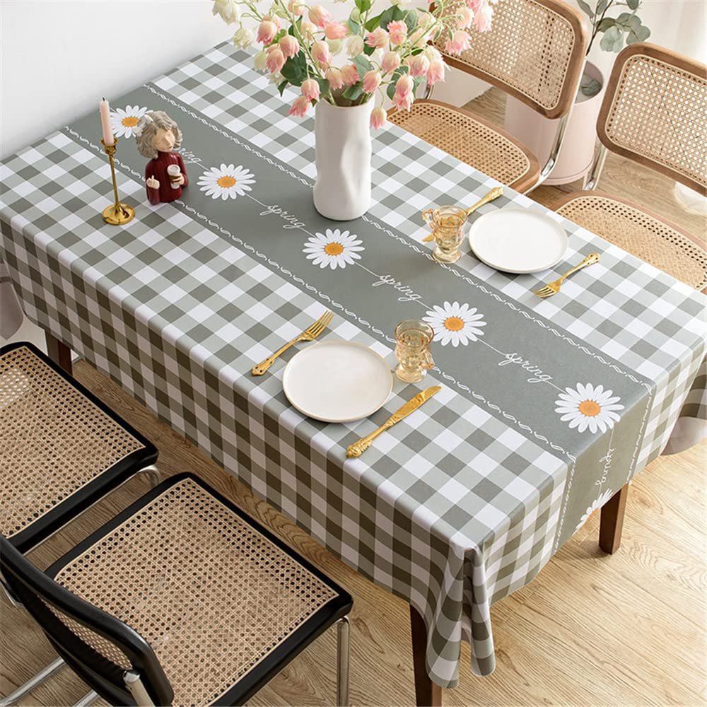 Chickwin Lemon PVC Oilcloth Tablecloth, Wipeable and Waterproof, 80 x 120 cm, Spring