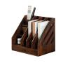 FURUIWUFENG Wooden Bookends, Desktop Storage Organizer, File Rack, Magazine and Newspaper Holder view 1