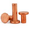 20 Purple Copper Rivets, Flat Head, M6 x 12 mm view 3