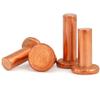 20 Purple Copper Rivets, Flat Head, M6 x 12 mm view 4