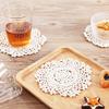 XQIGI 5-Piece Handmade Round Cotton Crochet Lace Doily Set, Small view 1