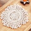 XQIGI 5-Piece Handmade Round Cotton Crochet Lace Doily Set, Small view 2
