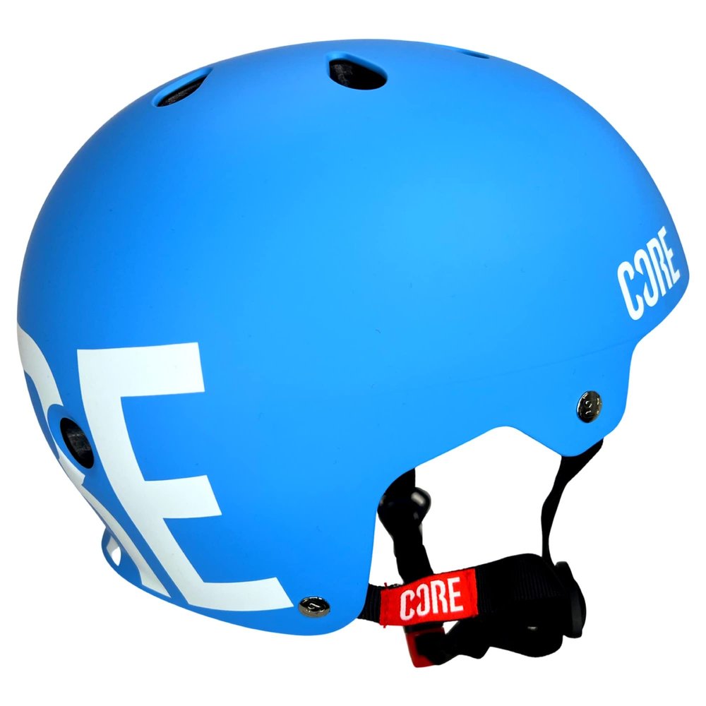 F26 CORE Street Stunt Scooter Helmet for Skateboard/BMX, S/M, Blue/White